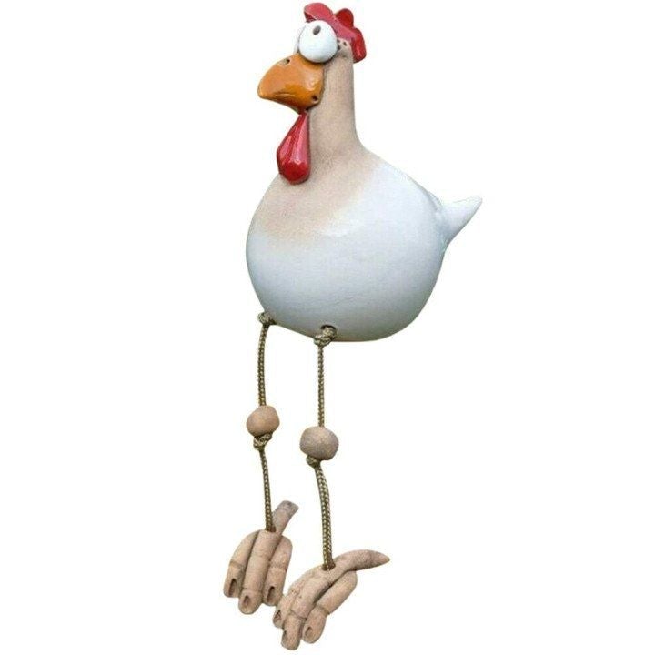 Keramik Huhn Garten Dekor
