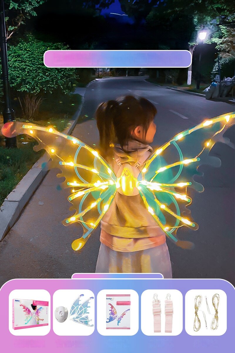 Tune Wings™ Schmetterlingsflügel mit Musikbeleuchtung
