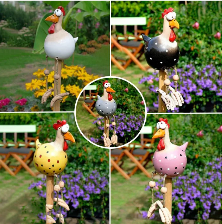 Keramik Huhn Garten Dekor